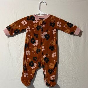 Carter's Floral Brown and Pink Footie
